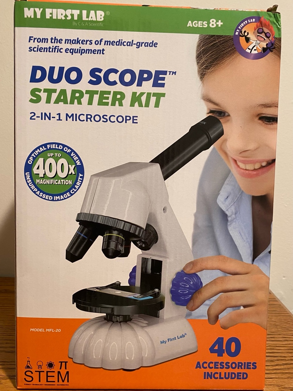My first lab dual scope 2 in 1 microscope starter kit
